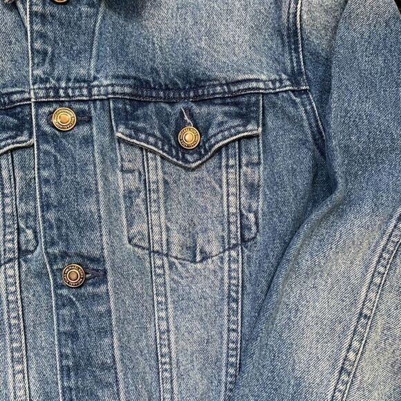 Michael Kors Denim Utility Jumpsuit Blue Medium Wash Long Sleeve Button Up XS - Picture 10 of 13